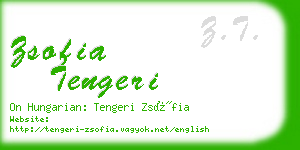 zsofia tengeri business card